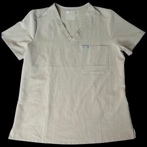 NWOT Figs Discontinued Latte PO #3083 Catarina One-Pocket Scrub Top Size Medium